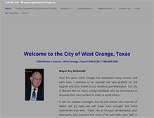 Tablet Screenshot of cityofwestorange.com